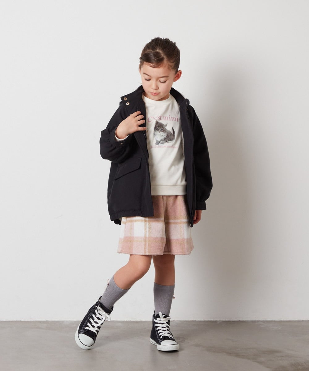 KJLAA04029 a.v.v KIDS(アー・ヴェ・ヴェ) [100-140]【ウエストゴム仕様】アソートキュロット ピンク(チェック)