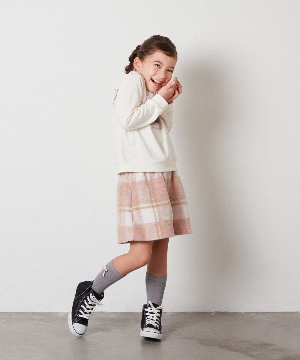 KJLAA04029 a.v.v KIDS(アー・ヴェ・ヴェ) [100-140]【ウエストゴム仕様】アソートキュロット ピンク(チェック)