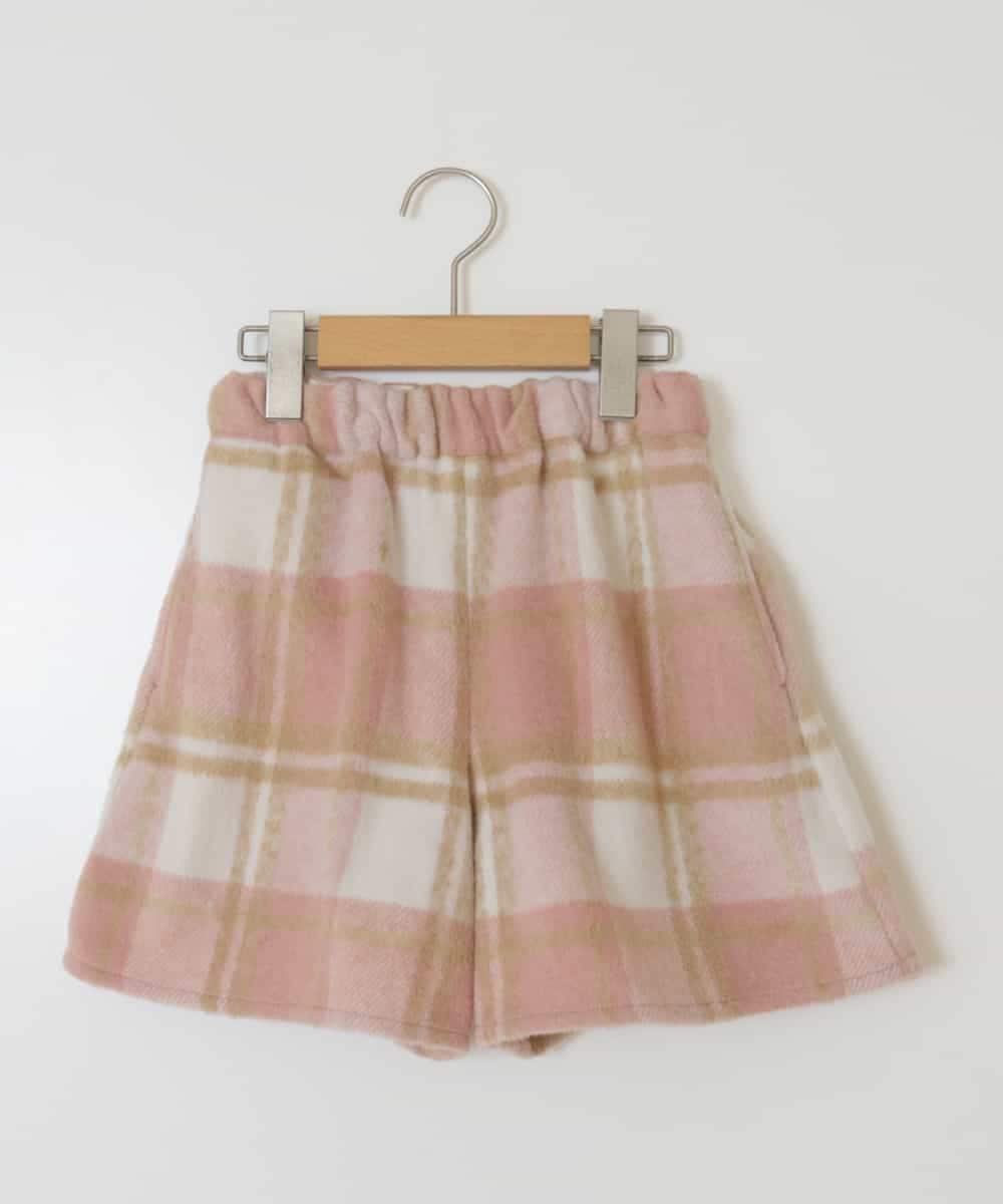 KJLAA04029 a.v.v KIDS(アー・ヴェ・ヴェ) [100-140]【ウエストゴム仕様】アソートキュロット ピンク(チェック)