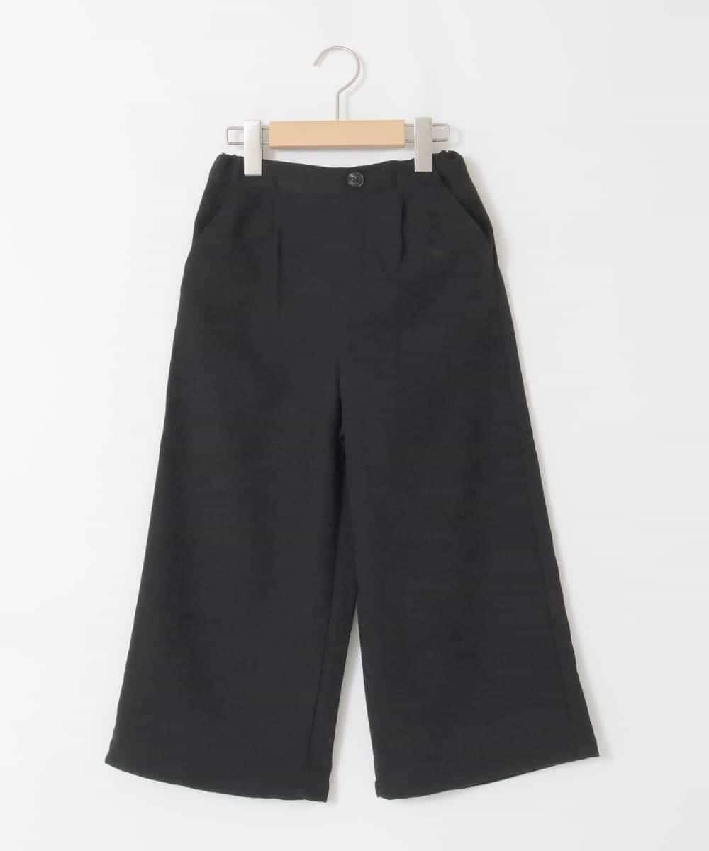KJLAD40039 a.v.v KIDS(アー・ヴェ・ヴェ) [120-160]【人気の定番パンツ/通学にもオススメ/後ろゴムで楽ちん/取り外し可能サスペンダー】サス付きワイドパンツ ブラック