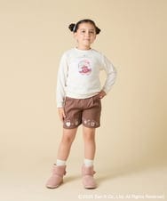 KJLAD80039 a.v.v KIDS(アー・ヴェ・ヴェ) [100-140]【a.v.v限定デザイン/刺繍のアート/後ろゴムで楽ちん】すみっコぐらし刺繍キュロット オレンジ
