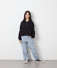 KJLAG06049 a.v.v KIDS(アー・ヴェ・ヴェ) [130-160]リボンポケットパラシュートパンツ ライトブルー