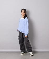 KJLAG06049 a.v.v KIDS(アー・ヴェ・ヴェ) [130-160]リボンポケットパラシュートパンツ ダークグレー