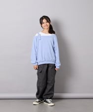 KJLAG06049 a.v.v KIDS(アー・ヴェ・ヴェ) [130-160]リボンポケットパラシュートパンツ ダークグレー