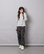 KJLAG06049 a.v.v KIDS(アー・ヴェ・ヴェ) [130-160]リボンポケットパラシュートパンツ ダークグレー