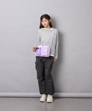 KJLAG06049 a.v.v KIDS(アー・ヴェ・ヴェ) [130-160]リボンポケットパラシュートパンツ ダークグレー
