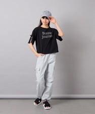 KJLFD32049 a.v.v KIDS(アー・ヴェ・ヴェ) [120-160]サイドリボンカーゴパンツ ライトブルー