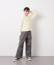 KJLFD32049 a.v.v KIDS(アー・ヴェ・ヴェ) [120-160]サイドリボンカーゴパンツ グレー