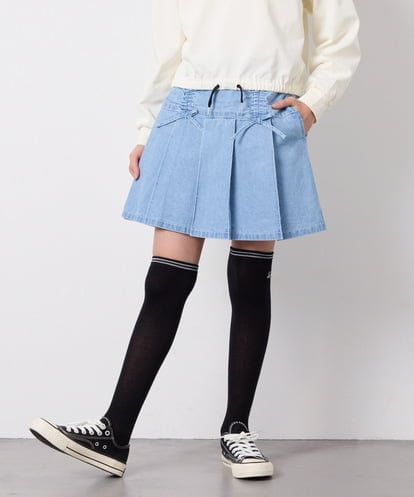 KJLFD40034 a.v.v KIDS [120-160]ギャザープリーツスカパン