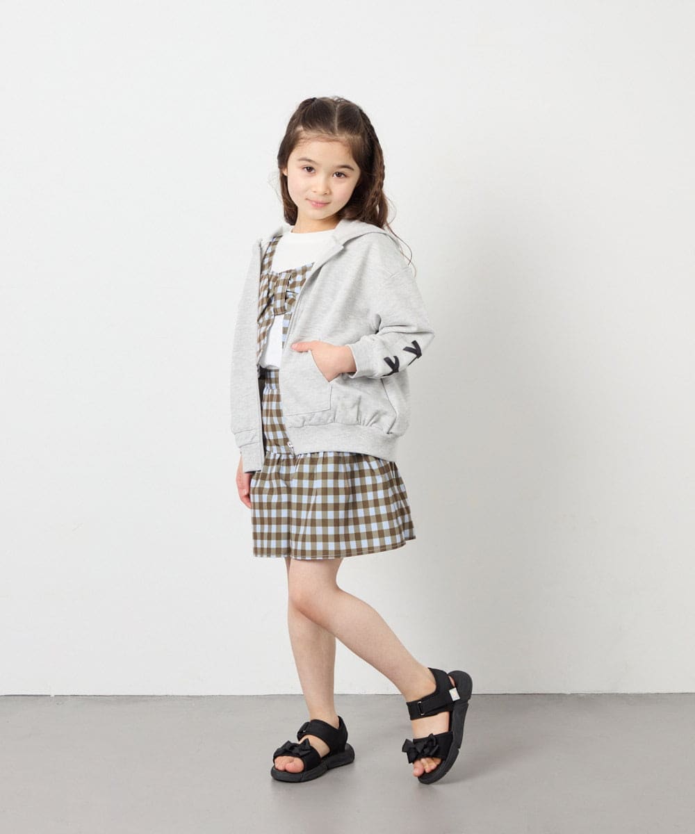 KJLFD45039 a.v.v KIDS(アー・ヴェ・ヴェ) [120-160][ママとお揃いコーデが叶う/セットアップ可能]ギャザーキュロット ライトブルー