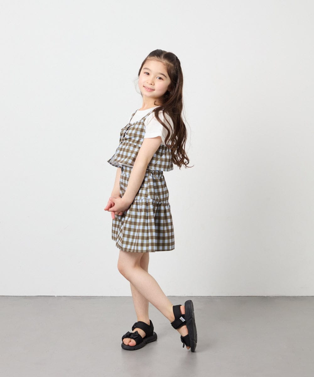 KJLFD45039 a.v.v KIDS(アー・ヴェ・ヴェ) [120-160][ママとお揃いコーデが叶う/セットアップ可能]ギャザーキュロット ライトブルー