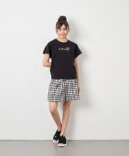 KJLFD45039 a.v.v KIDS(アー・ヴェ・ヴェ) [120-160][ママとお揃いコーデが叶う/セットアップ可能]ギャザーキュロット ブラック