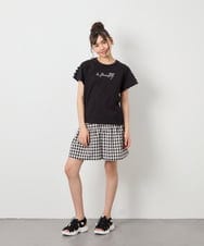 KJLFD45039 a.v.v KIDS(アー・ヴェ・ヴェ) [120-160][ママとお揃いコーデが叶う/セットアップ可能]ギャザーキュロット ブラック