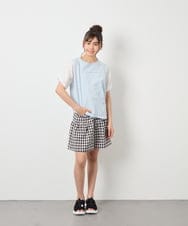 KJLFD45039 a.v.v KIDS(アー・ヴェ・ヴェ) [120-160][ママとお揃いコーデが叶う/セットアップ可能]ギャザーキュロット ブラック
