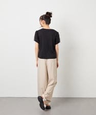 KJLGD01044 a.v.v KIDS(アー・ヴェ・ヴェ) [120-160]【接触冷感】麻調サス付きワイドパンツ ベージュ