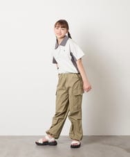 KJLHD91049 a.v.v KIDS(アー・ヴェ・ヴェ) [140-150]【男女兼用】パラシュートカーゴパンツ カーキ