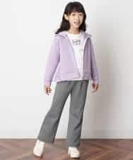KJLJM26029 a.v.v KIDS(アー・ヴェ・ヴェ) [100-130]チェックガラカットソーパンツ ブラック