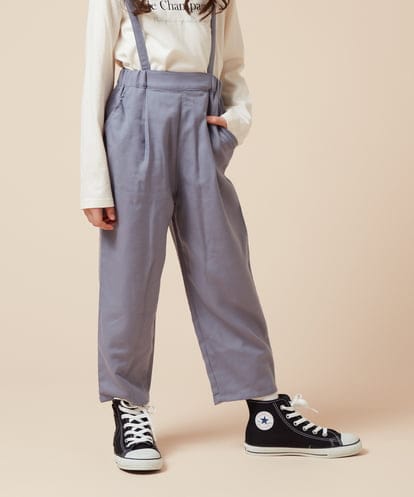 KJLJV33039 a.v.v KIDS [120-160サスペンダー付きテーパードパンツ