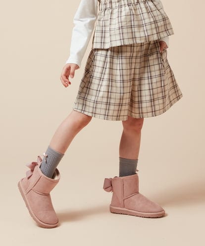 KJLJV36034 a.v.v KIDS [100-160]オータムチェックタックショートパンツ