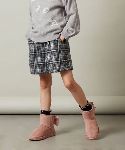 KJLKS44029 a.v.v KIDS [100-130]シャギーチェックショートパンツ