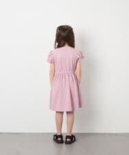 KJPGD01034 a.v.v KIDS(アー・ヴェ・ヴェ) [120-160]【接触冷感/毛玉になりにくい】レースアップフレアワンピース ピンク