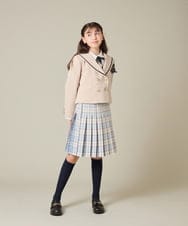 KQBBD01044 a.v.v KIDS(アー・ヴェ・ヴェ) [150-160]【2026 卒服/シワになりにくい】リボンタイ付きピンタックブラウス ホワイト