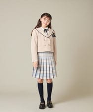 KQBBD01044 a.v.v KIDS(アー・ヴェ・ヴェ) [150-160]【2026 卒服/シワになりにくい】リボンタイ付きピンタックブラウス ホワイト