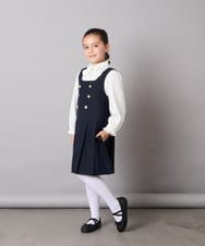 KQBCD01034 a.v.v KIDS(アー・ヴェ・ヴェ) [110-130]【取り外し可能リボンタイ】リボン付きカットソーブラウス ホワイト