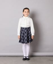 KQBCD01034 a.v.v KIDS(アー・ヴェ・ヴェ) [110-130]【取り外し可能リボンタイ】リボン付きカットソーブラウス ホワイト