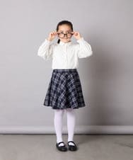 KQBCD01034 a.v.v KIDS(アー・ヴェ・ヴェ) [110-130]【取り外し可能リボンタイ】リボン付きカットソーブラウス ホワイト