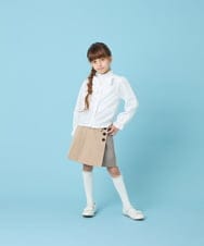 KQBCG01034 a.v.v KIDS(アー・ヴェ・ヴェ) [120-130]【リボン取り外し可能】セレモニーリボン付きブラウス ホワイト