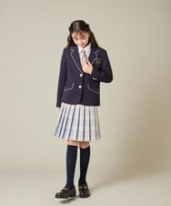 KQCBD01044 a.v.v KIDS(アー・ヴェ・ヴェ) [150-160]【2026 卒服】配色ケーブルカーディガン ホワイト