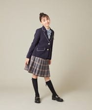 KQCBD01044 a.v.v KIDS(アー・ヴェ・ヴェ) [150-160]【2026 卒服】配色ケーブルカーディガン ホワイト
