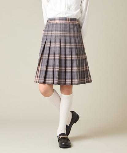 KQHBD01059 a.v.v KIDS [150-160]【2026 卒服】ラメチェックプリーツスカート
