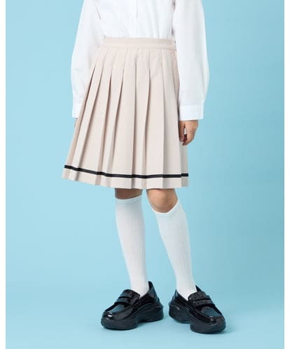 KQHBG02059  [150-160]卒服裾ラインプリーツスカート
