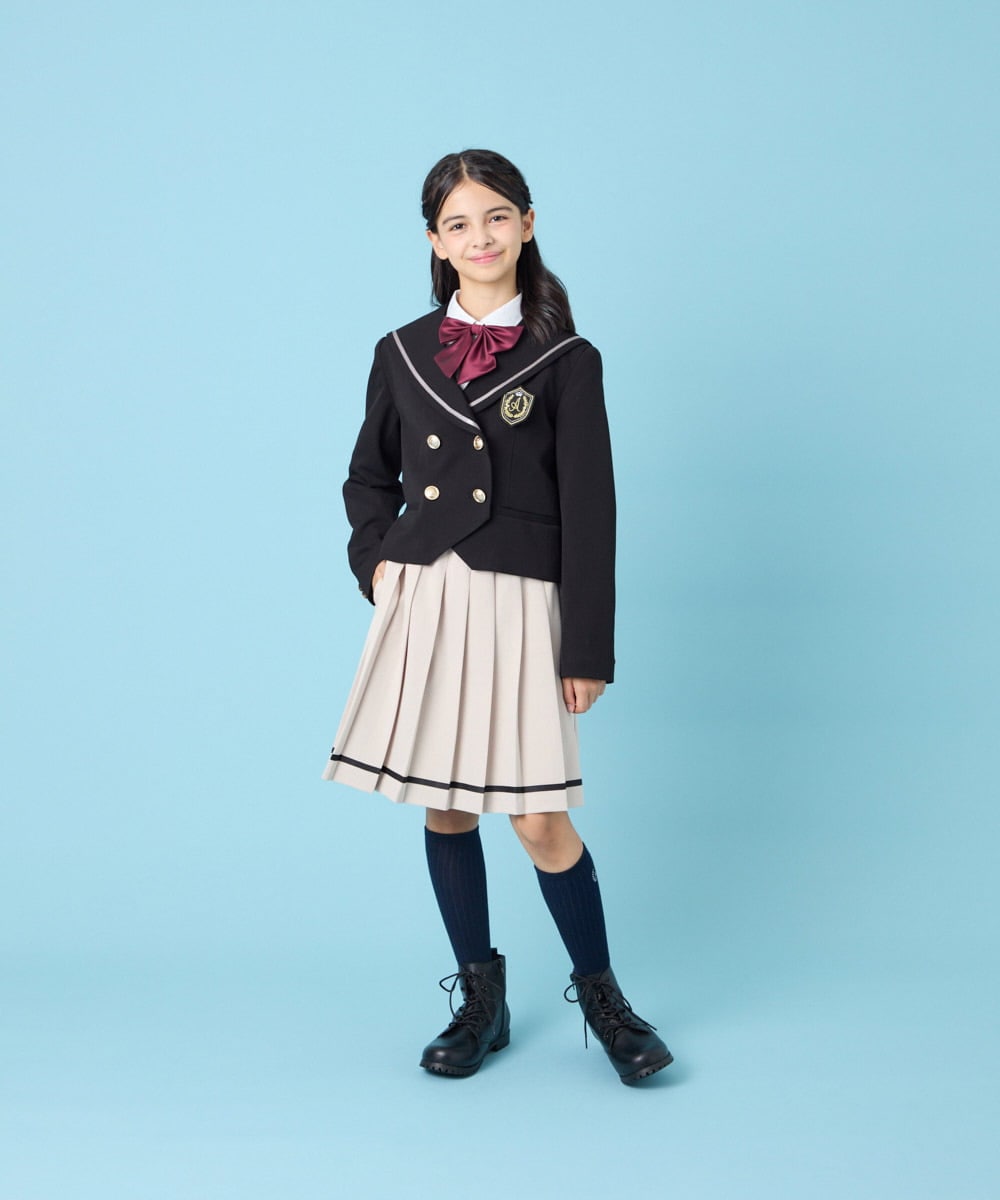 KQHBG02059 a.v.v KIDS(アー・ヴェ・ヴェ) [150-160]卒服裾ラインプリーツスカート ベージュ