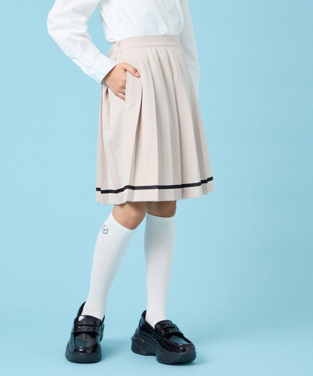 KQHBG02059 a.v.v KIDS(アー・ヴェ・ヴェ) [150-160]卒服裾ラインプリーツスカート ベージュ