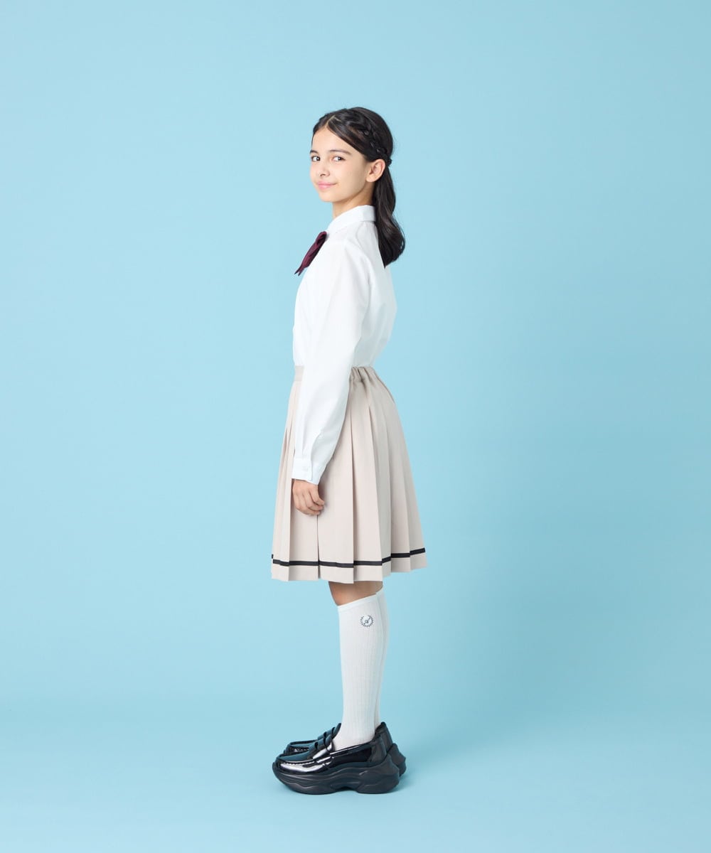 KQHBG02059 a.v.v KIDS(アー・ヴェ・ヴェ) [150-160]卒服裾ラインプリーツスカート ベージュ