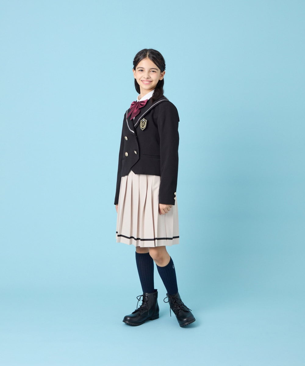KQHBG02059 a.v.v KIDS(アー・ヴェ・ヴェ) [150-160]卒服裾ラインプリーツスカート ベージュ