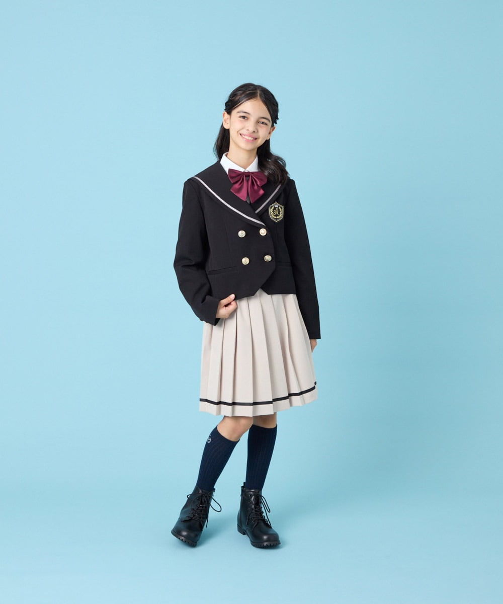 KQHBG02059 a.v.v KIDS(アー・ヴェ・ヴェ) [150-160]卒服裾ラインプリーツスカート ベージュ