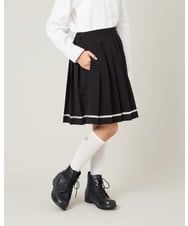 KQHBG02059 a.v.v KIDS(アー・ヴェ・ヴェ) [150-160]卒服裾ラインプリーツスカート ブラック