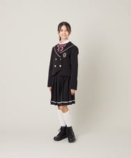 KQHBG02059 a.v.v KIDS(アー・ヴェ・ヴェ) [150-160]卒服裾ラインプリーツスカート ブラック