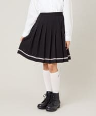 KQHBG02059 a.v.v KIDS(アー・ヴェ・ヴェ) [150-160]卒服裾ラインプリーツスカート ブラック