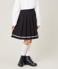 KQHBG02059 a.v.v KIDS(アー・ヴェ・ヴェ) [150-160]卒服裾ラインプリーツスカート ブラック