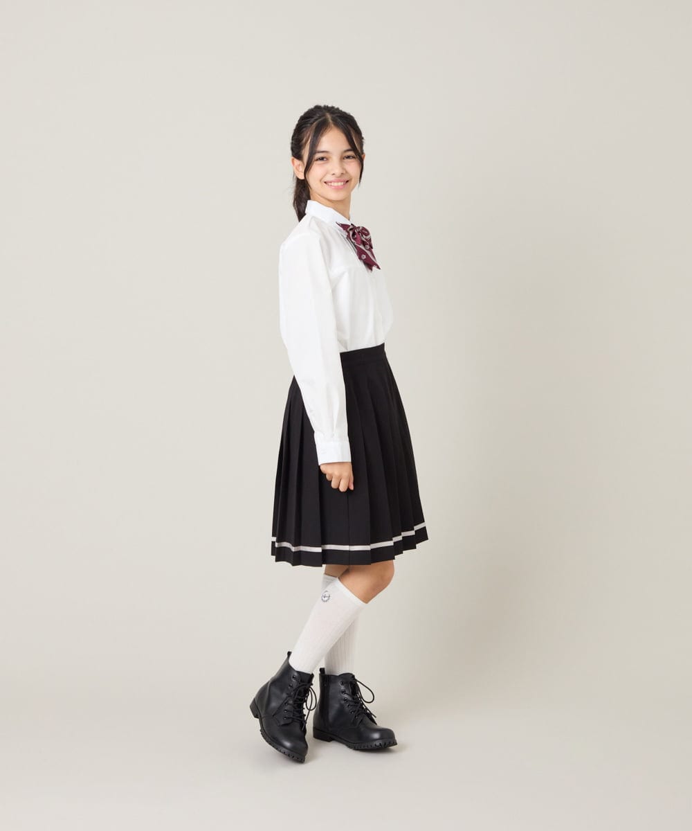 KQHBG02059 a.v.v KIDS(アー・ヴェ・ヴェ) [150-160]卒服裾ラインプリーツスカート ブラック