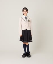 KQHBG02059 a.v.v KIDS(アー・ヴェ・ヴェ) [150-160]卒服裾ラインプリーツスカート ブラック