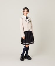 KQHBG02059 a.v.v KIDS(アー・ヴェ・ヴェ) [150-160]卒服裾ラインプリーツスカート ブラック