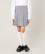 KQHBG03059 a.v.v KIDS(アー・ヴェ・ヴェ) [150-160]卒服フロントプリーツ台形スカート ライトグレー