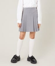 KQHBG03059 a.v.v KIDS(アー・ヴェ・ヴェ) [150-160]卒服フロントプリーツ台形スカート ライトグレー