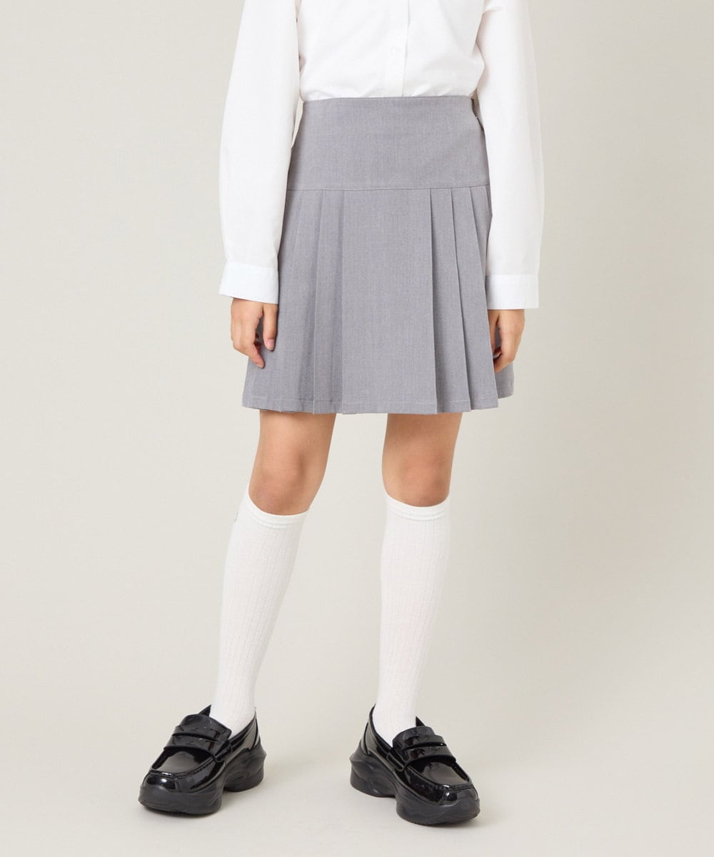 KQHBG03059 a.v.v KIDS(アー・ヴェ・ヴェ) [150-160]卒服フロントプリーツ台形スカート ライトグレー
